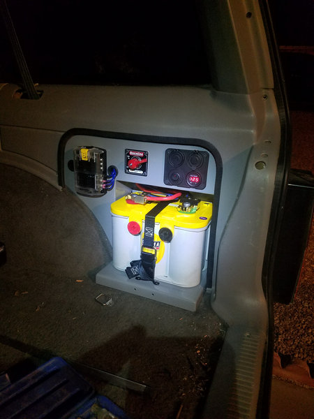 XJ Cherokee Rear Battery Relocation