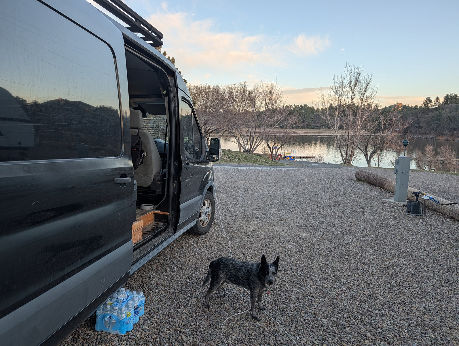 Van at Lake Cuyamaca campsite