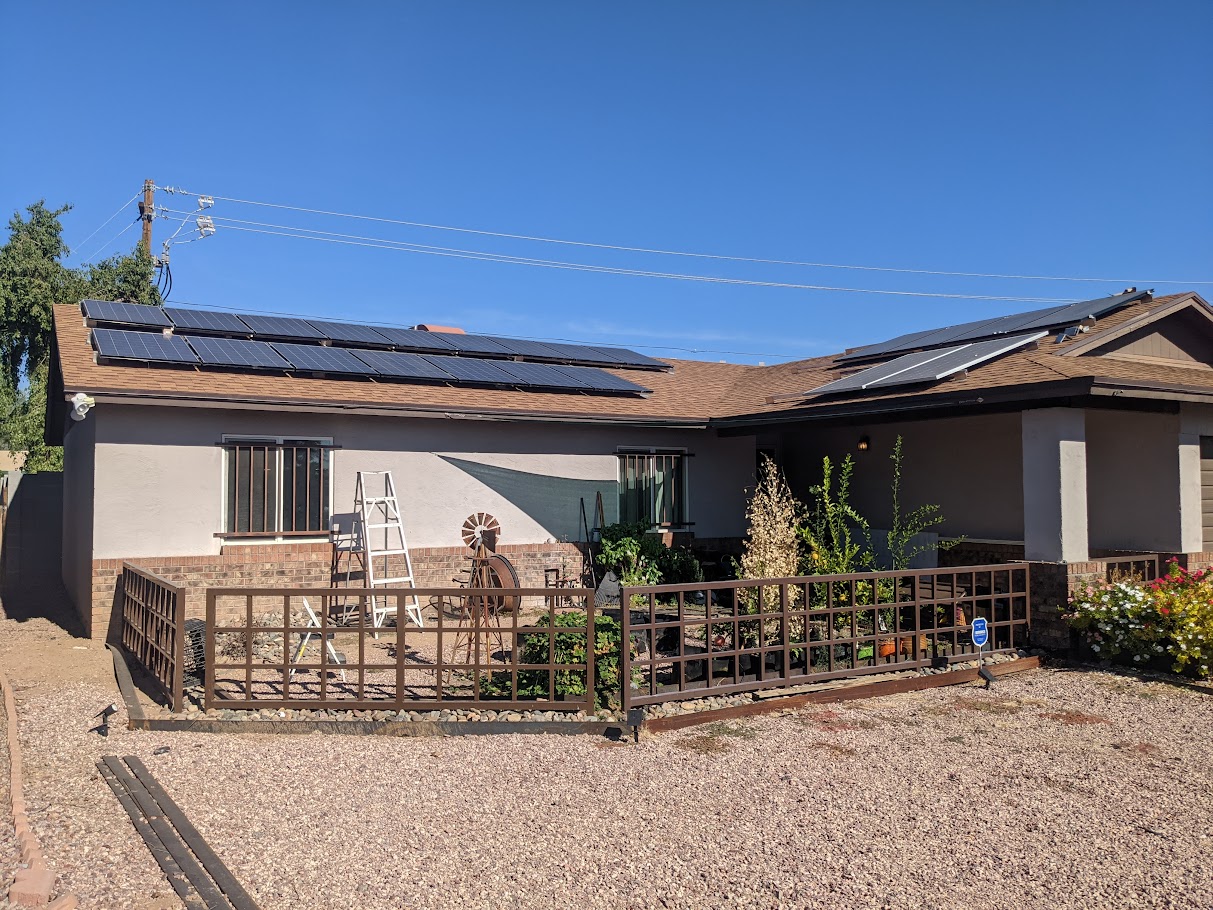 Off-grid residential solar &mdash; array and power wall