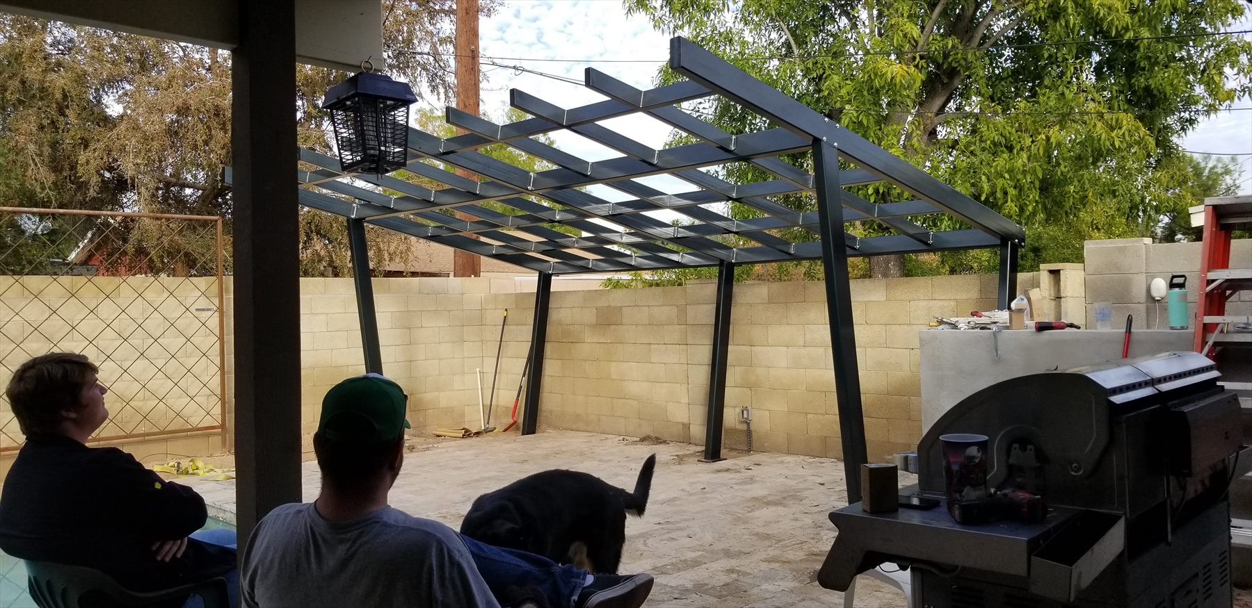 Custom Steel Backyard Pergola